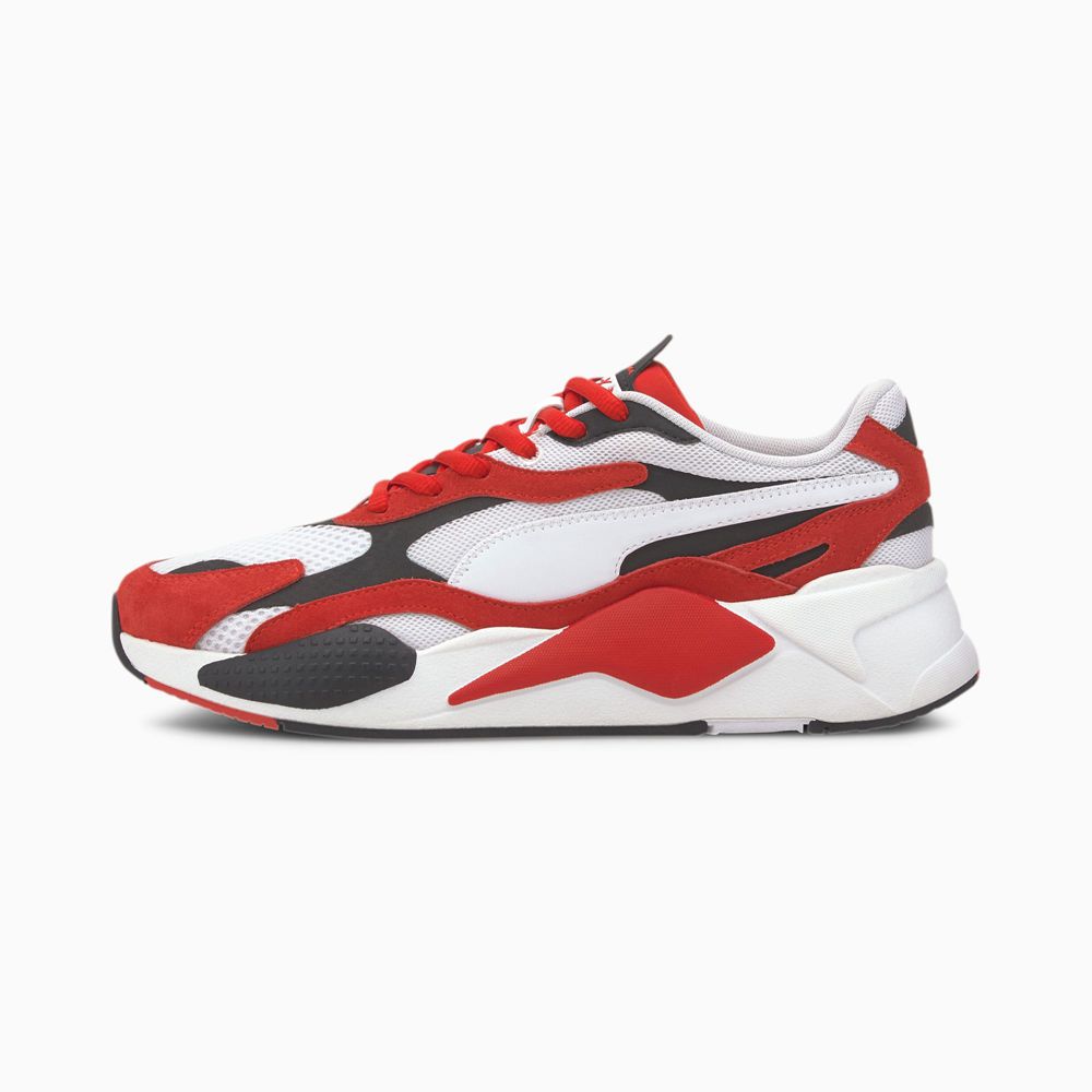 Puma RS-X³ Super Férfi Sportcipő - Fehér/Piros ( Hungary - FXVIA5802 )